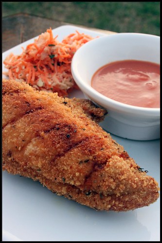Southern fried chicken et ketchup maison