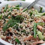 salade de saumon et riz sauvage