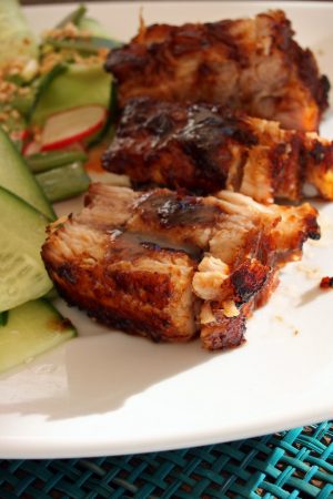 poitrine de porc caramélisé (sticky pork belly)