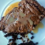 Brownie au chocolat et confiture de lait au sel Maldon
